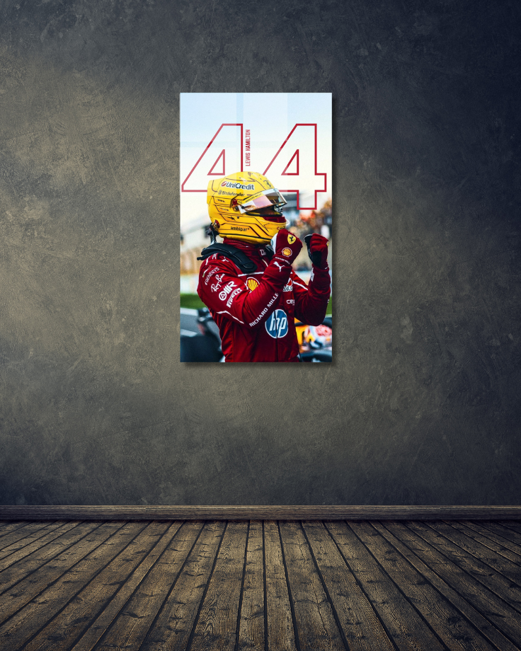 Lewis Hamilton 44 Ferrari F1 Acrylic Poster
