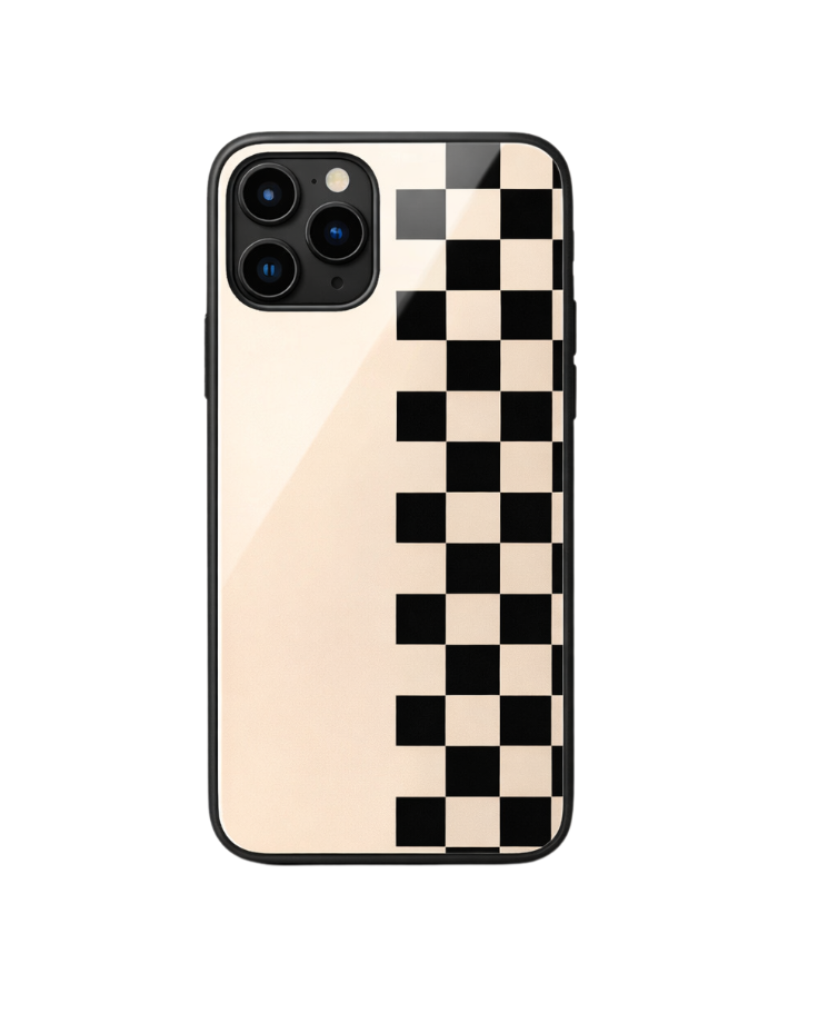 F1 Checker Flag Glass Case