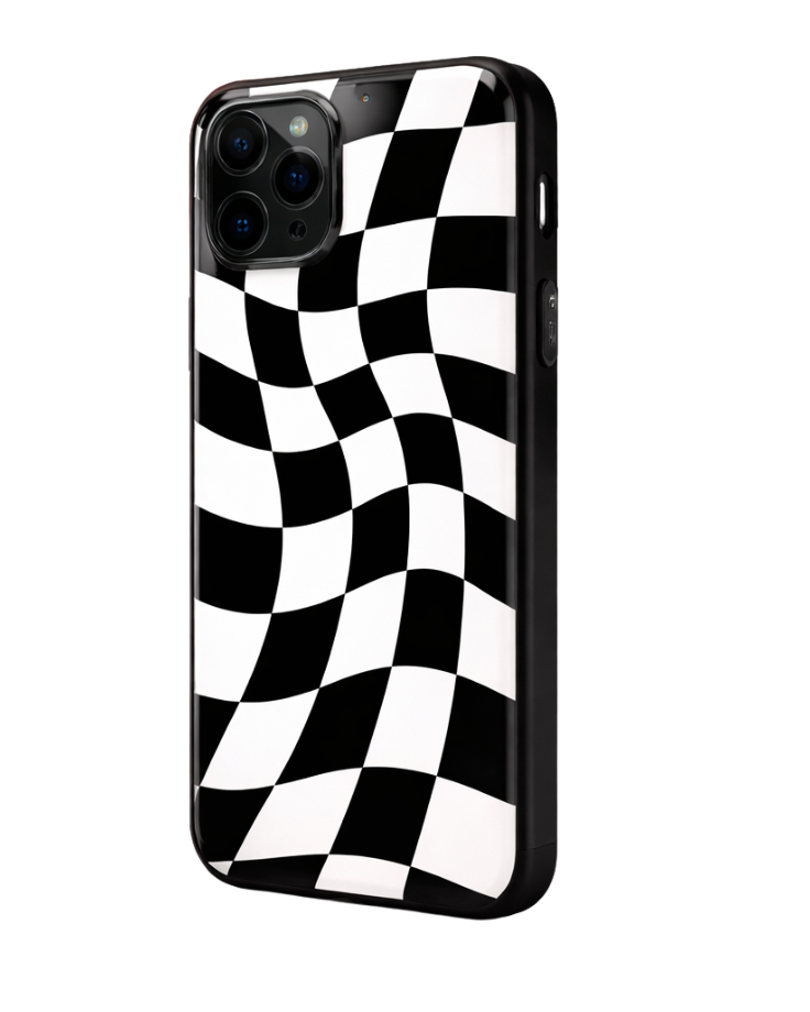F1 Wave Flag Premium Glass Case