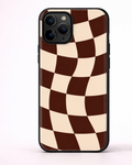 Brown Wave Checker Aesthetic Phone Case
