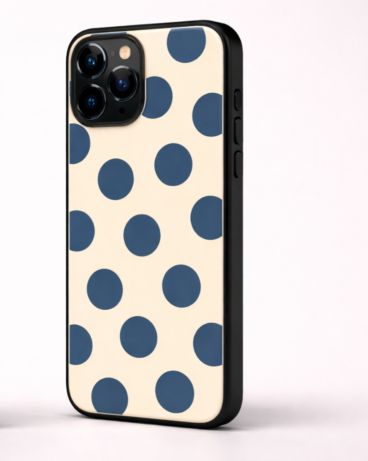 Blue Polka Dot Aesthetic Phone Case
