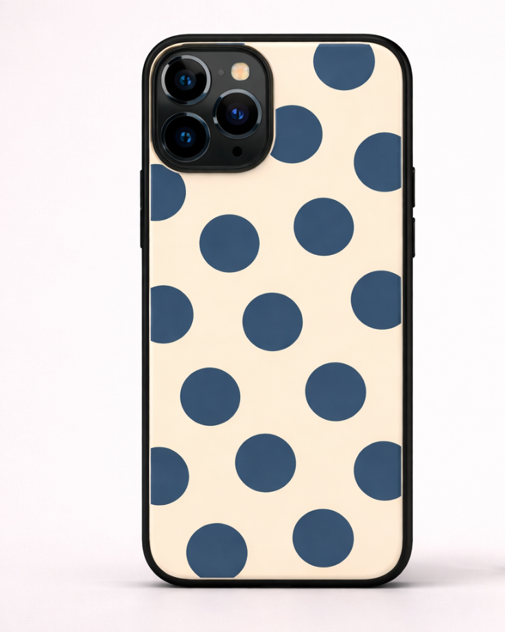 Blue Polka Dot Aesthetic Phone Case