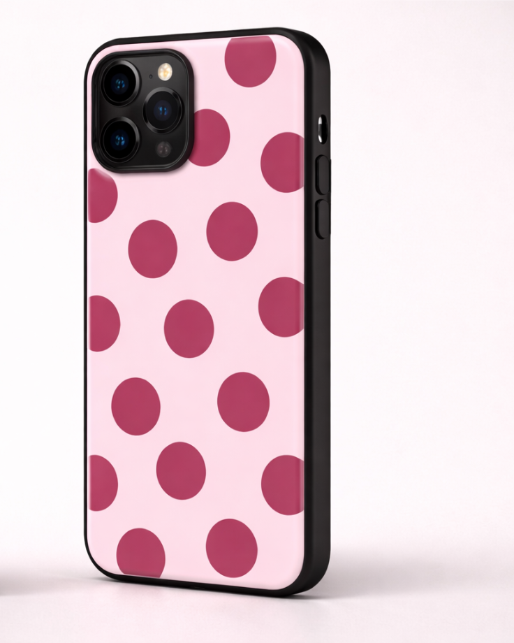 Pink Polka Dot Aesthetic Phone Case