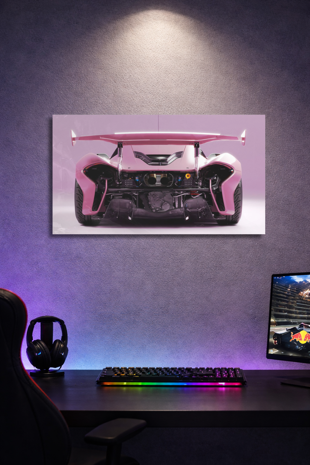 Porsche GT3 RS Rear Engine Aesthetic Acrylic Poster