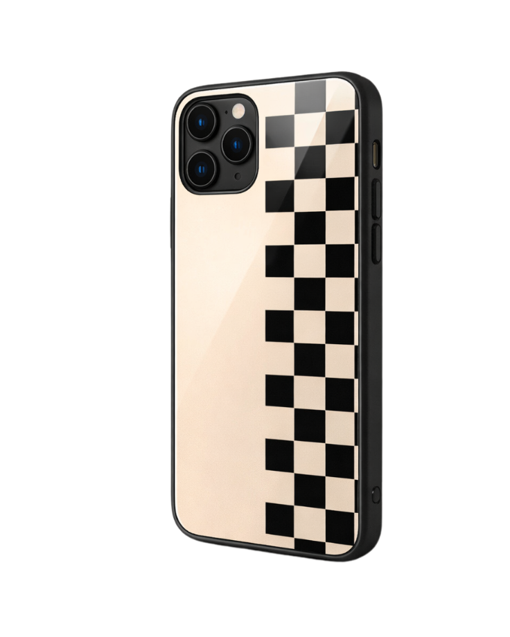 F1 Checker Flag Glass Case