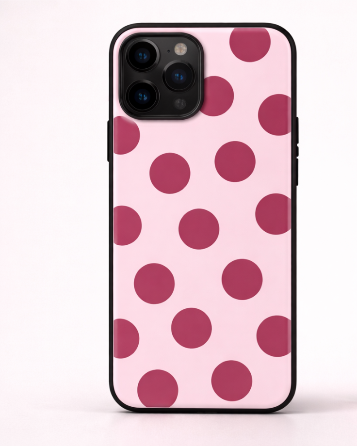 Pink Polka Dot Aesthetic Phone Case