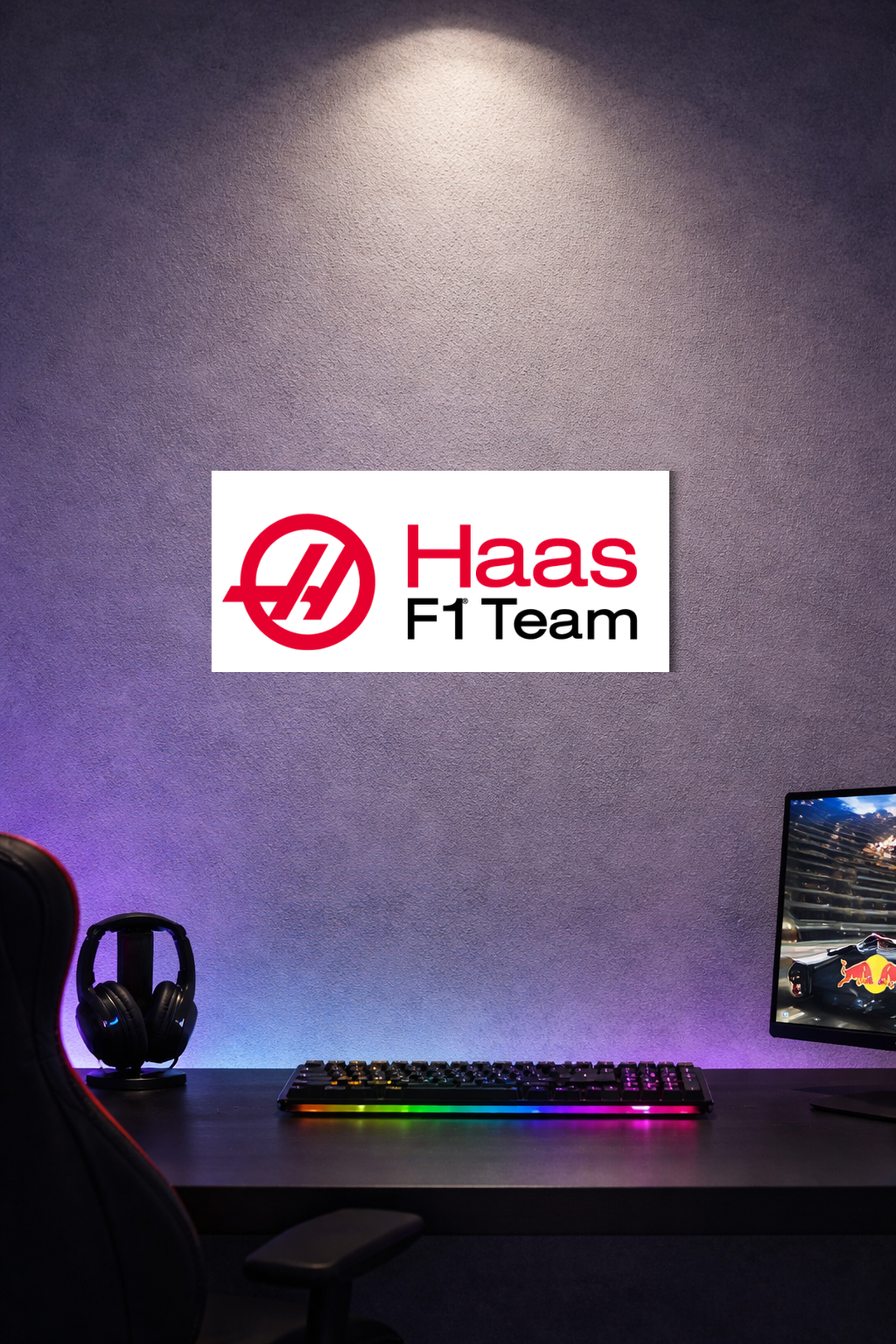 Haas F1 Team Acrylic Wall Sign