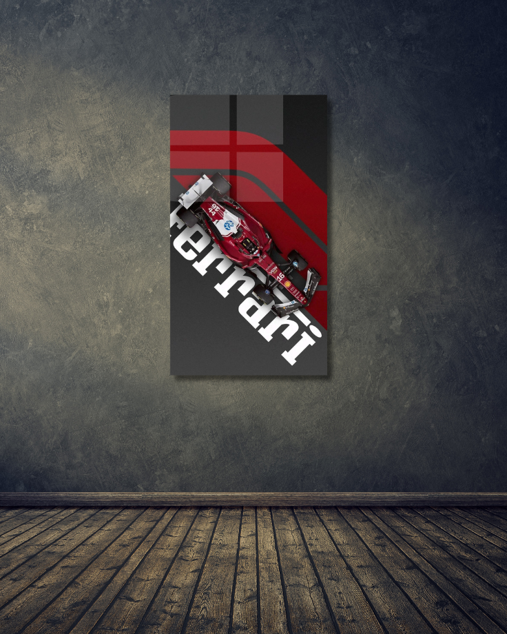 Ferrari F1 Racing Line Acrylic Poster