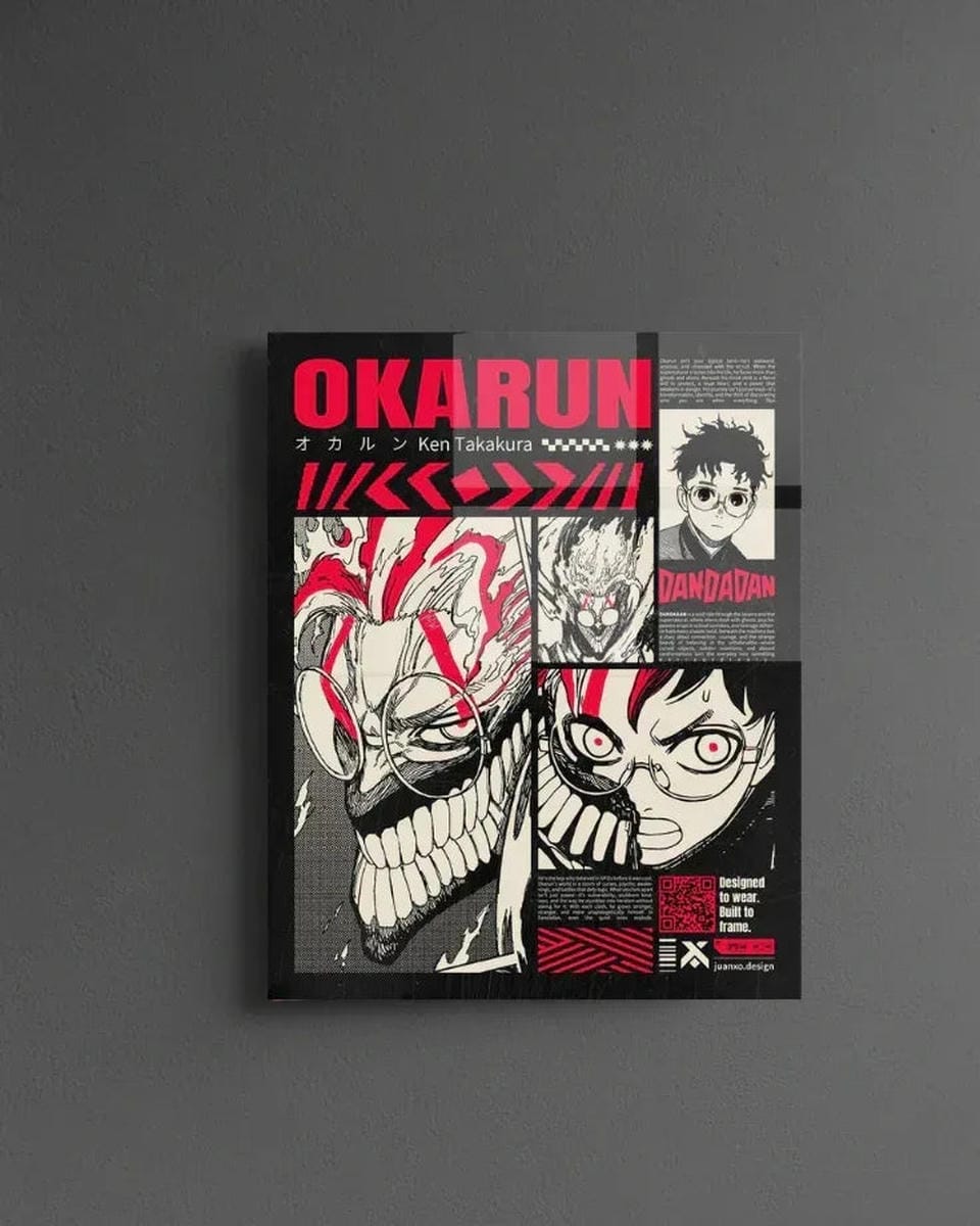 Okarun Manga Acrylic Wall Poster