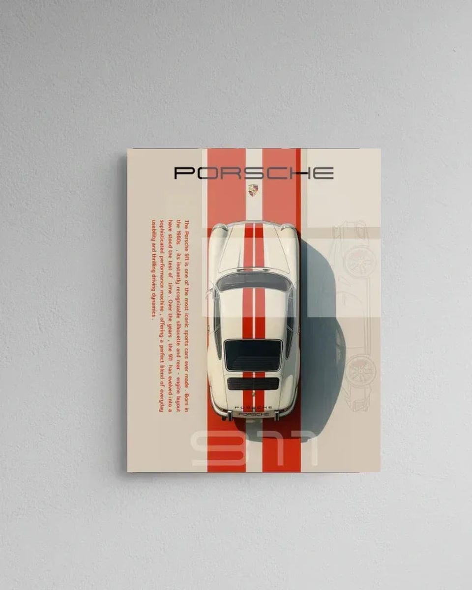 Porsche 911 Acrylic Wall Poster