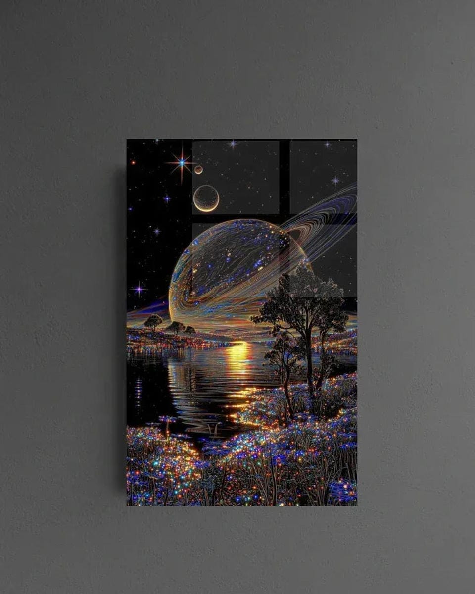 Saturn’s Reflection Acrylic Poster