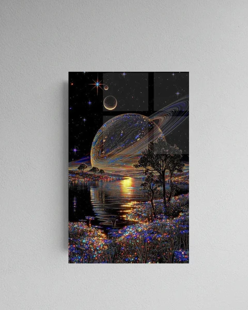 Saturn’s Reflection Acrylic Poster