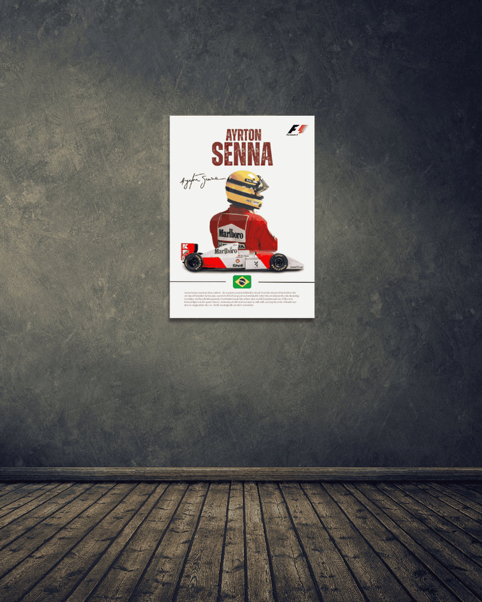 Ayrton Senna Racing Acrylic Poster