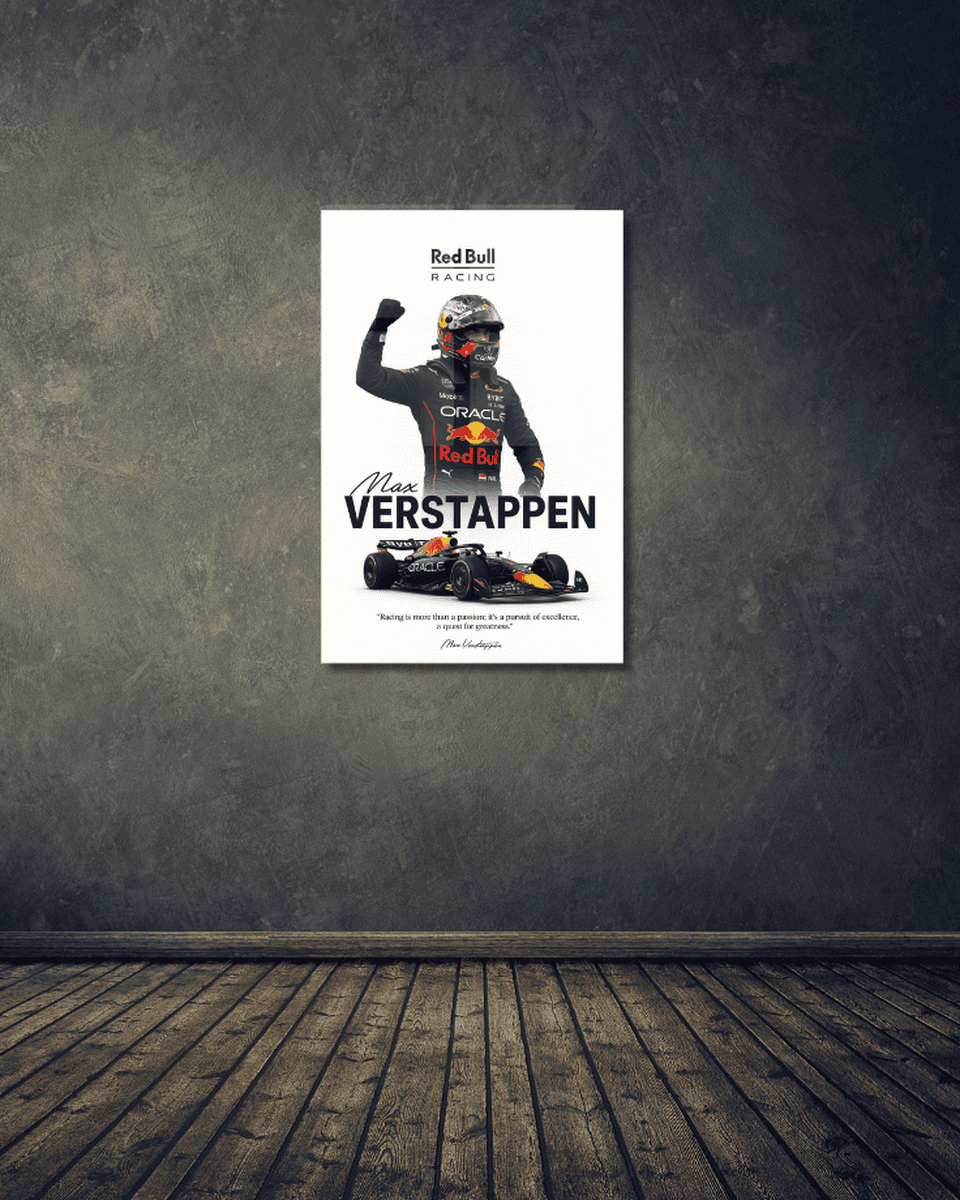 Max Verstappen Racing Acrylic Poster