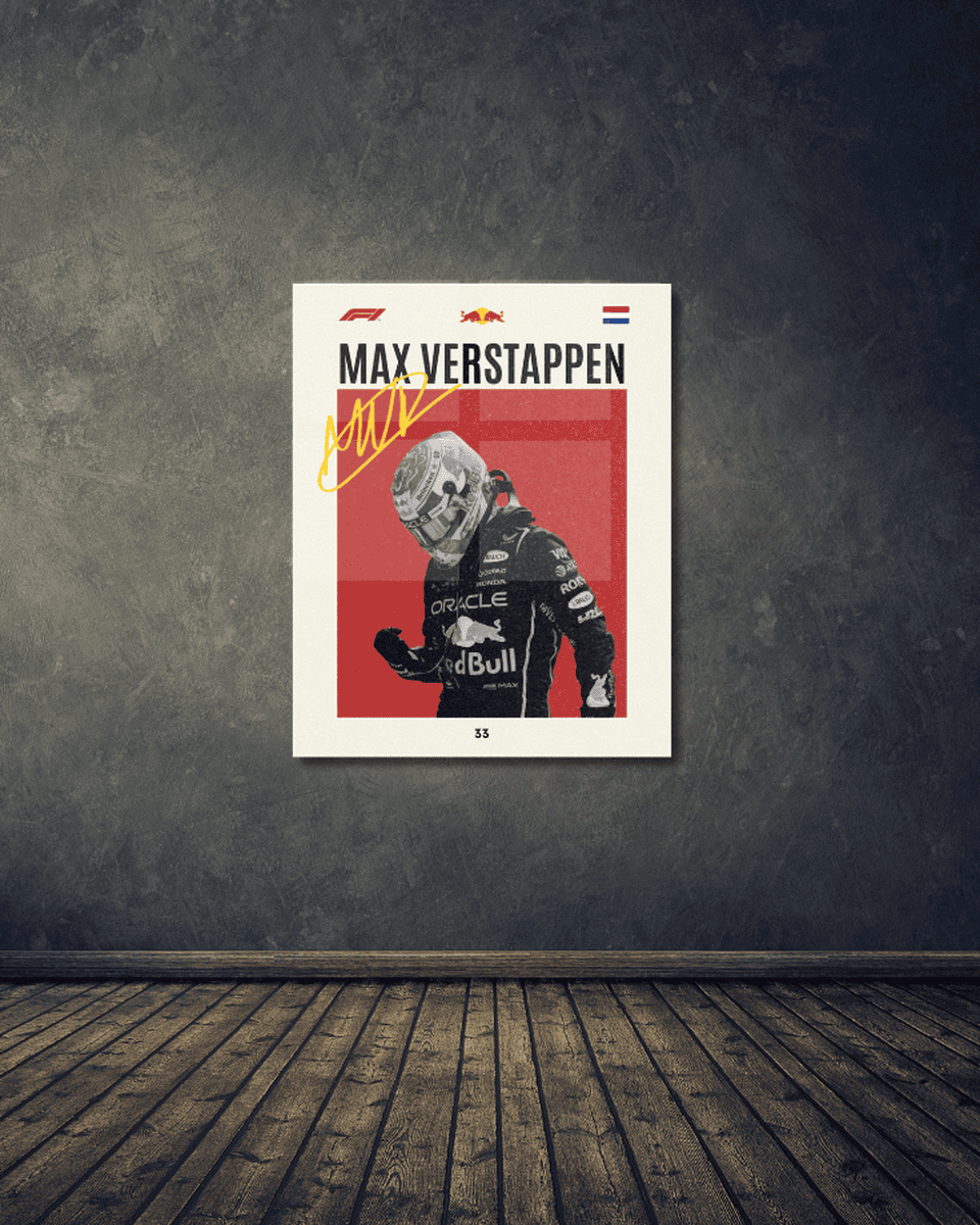 Max Verstappen Champion Acrylic Poster
