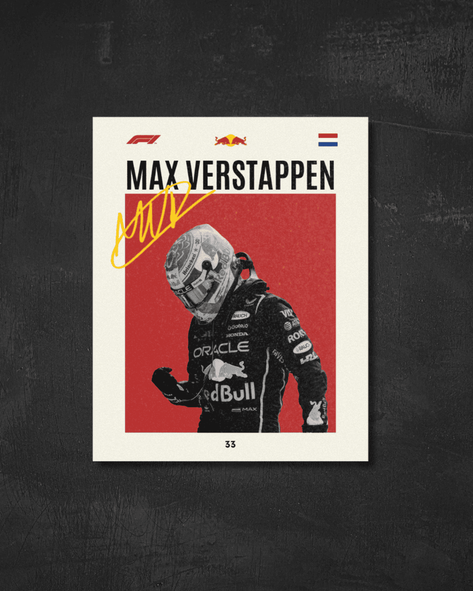 Max Verstappen Champion Acrylic Poster