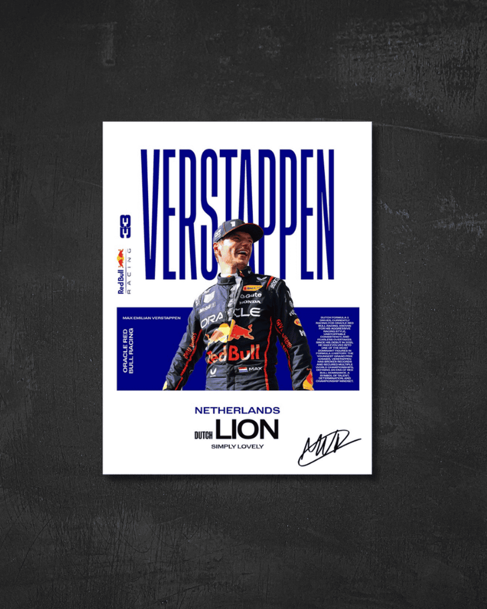 Verstappen Dutch Lion Acrylic Poster