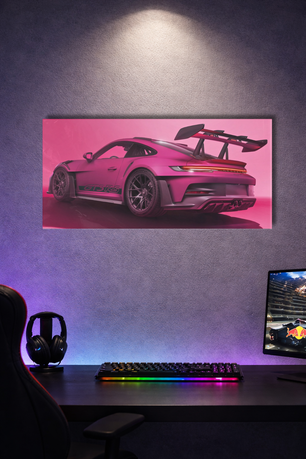 Porsche 911 GT3 RS Rear View Aesthetic Acrylic Poster