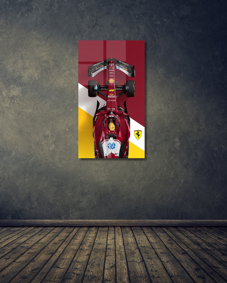 Ferrari F1 Top View Racing Acrylic Poster