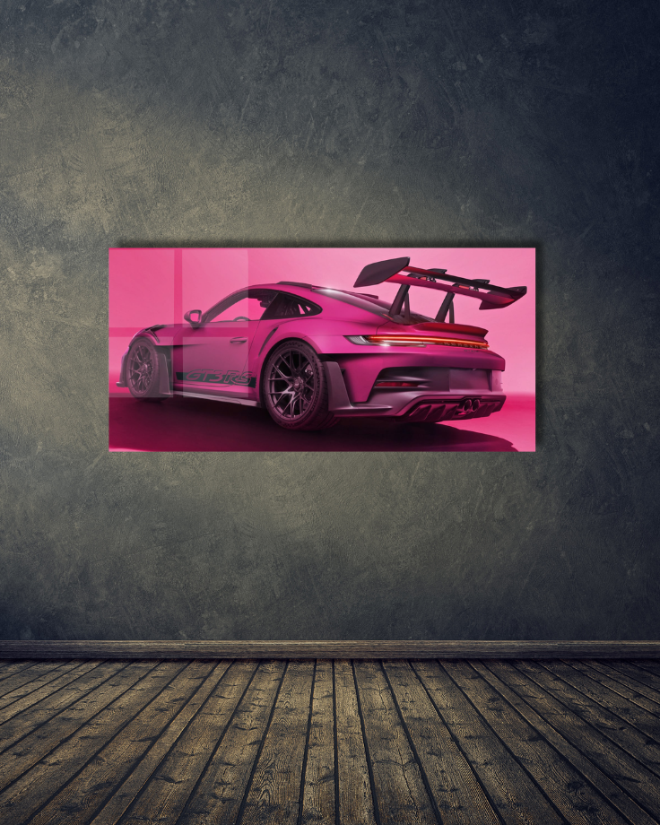 Porsche 911 GT3 RS Rear View Aesthetic Acrylic Poster