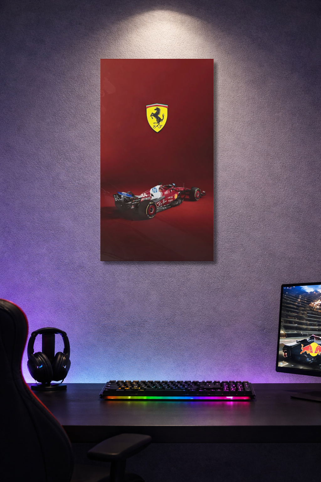 Ferrari F1 Smoke Drift Acrylic Poster