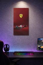 Ferrari F1 smoke drift acrylic wall poster, Off Finds