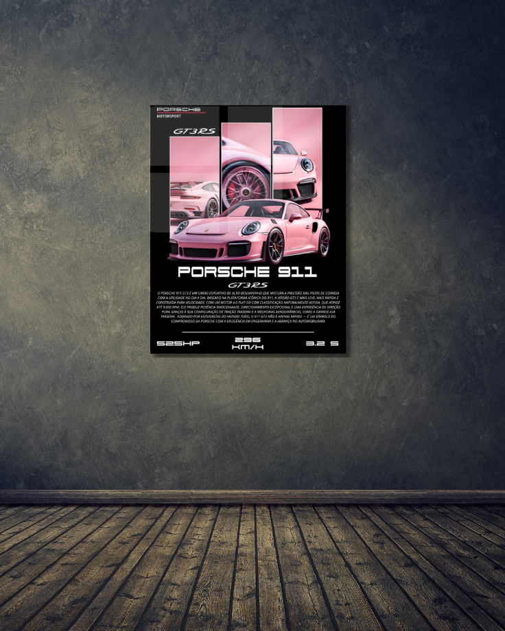 Porsche 911 GT3 RS Aesthetic Acrylic Poster