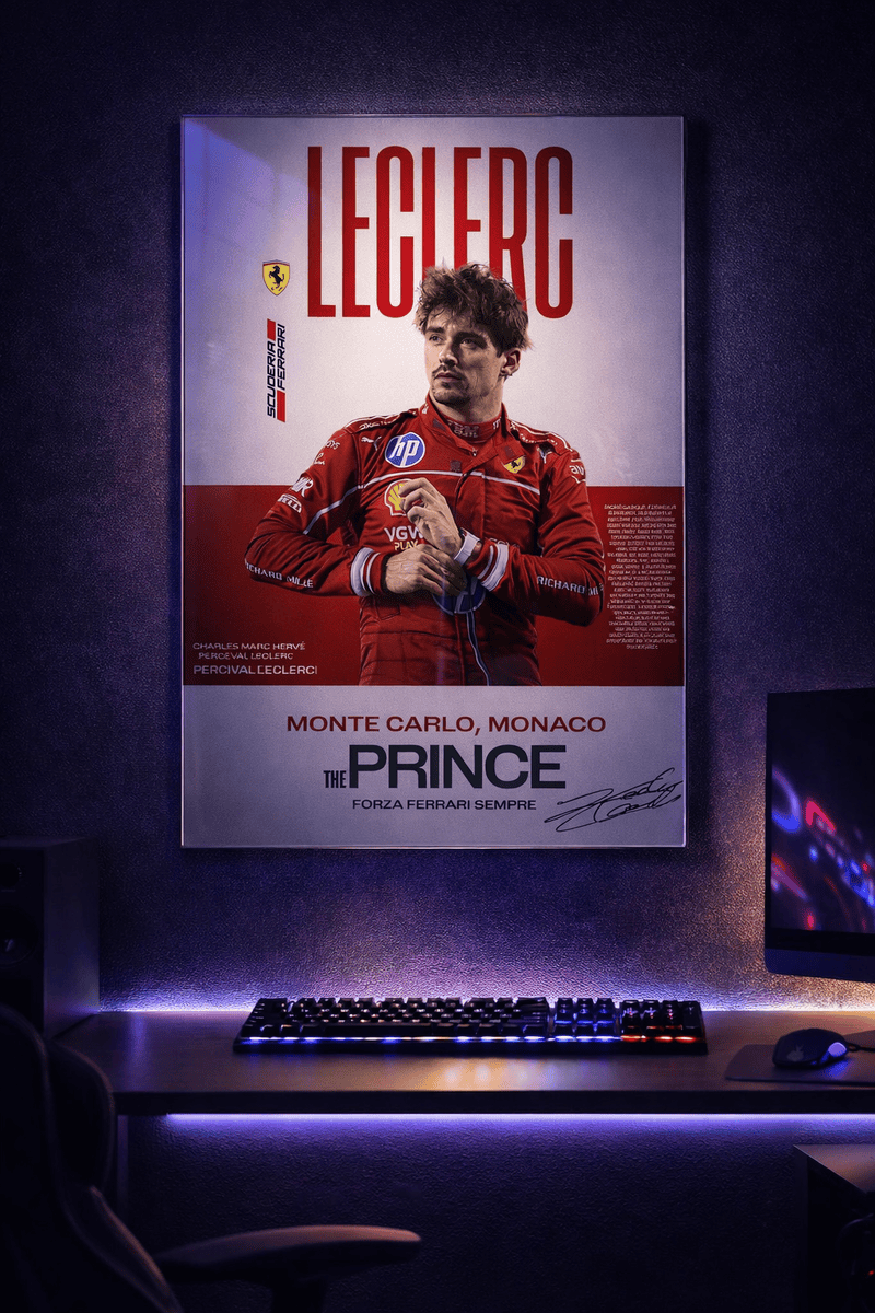 Leclerc Monaco Prince Acrylic Poster