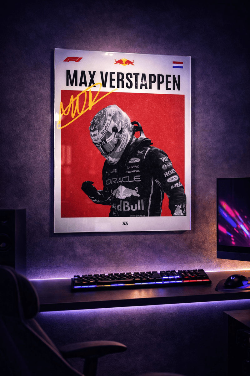 Max Verstappen Champion Acrylic Poster