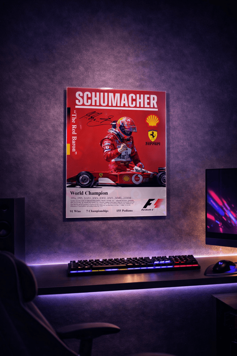 Schumacher Ferrari Legend Acrylic Poster