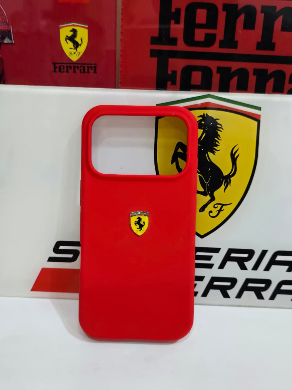 Ferrari Shield Silicone Case – Rosso Red