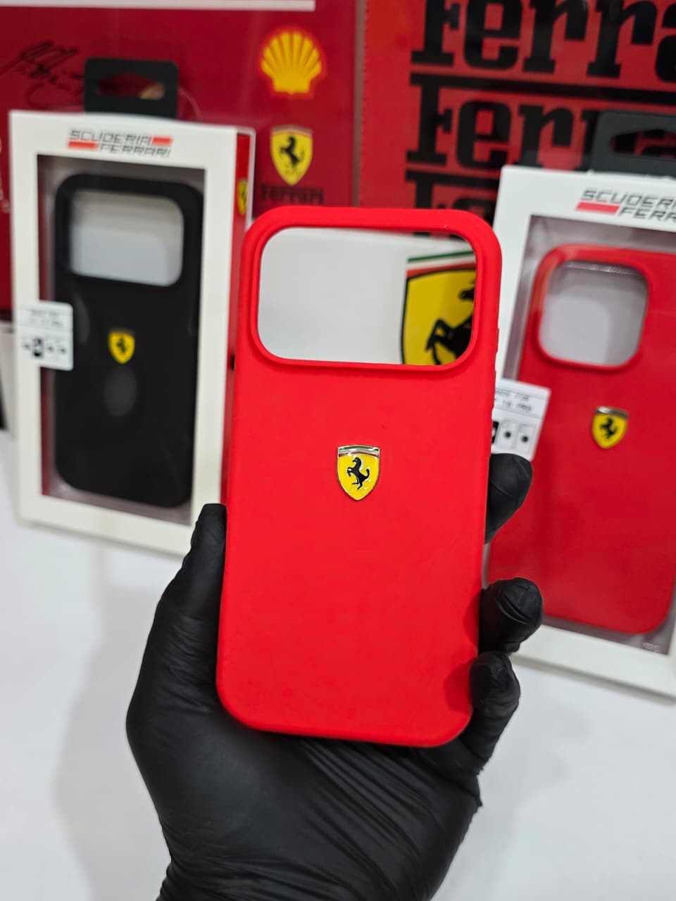 Ferrari Shield Silicone Case – Rosso Red