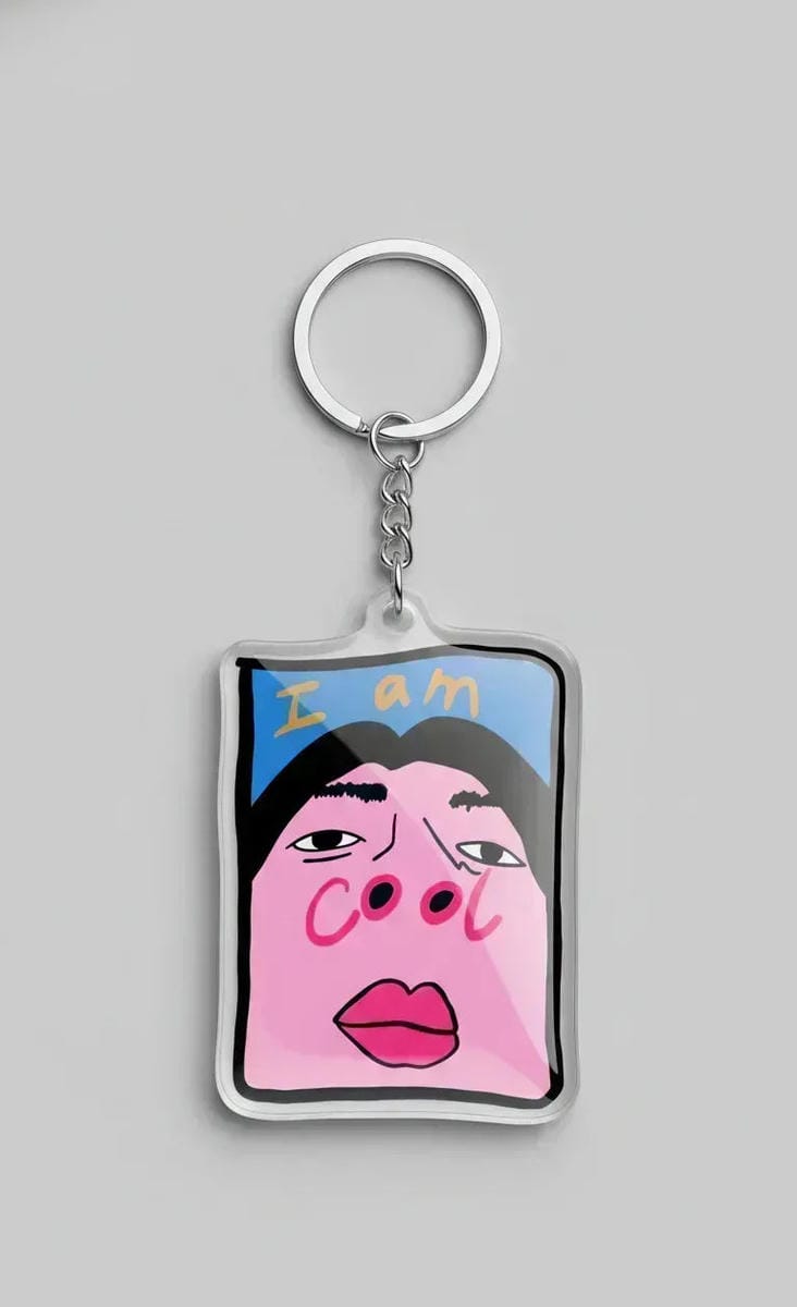 "I Am Cool" Pop-Art Keychain