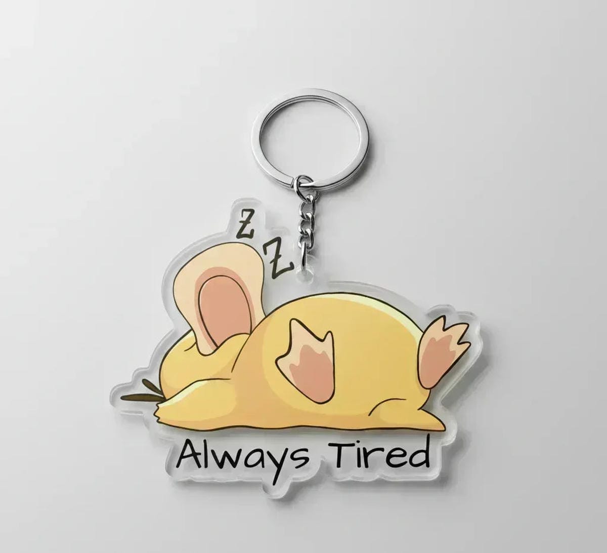 "Always Tired" Duck Keychain
