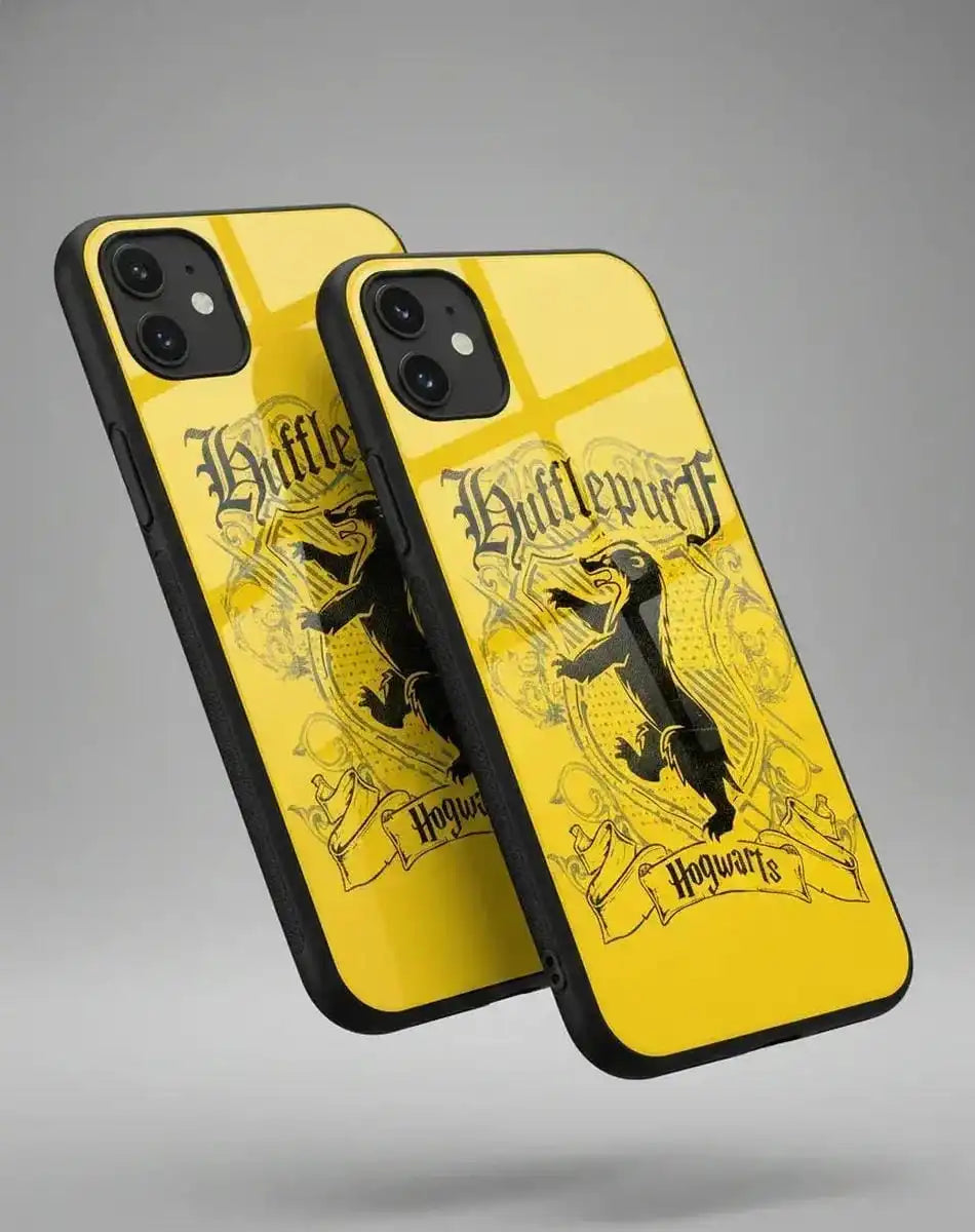 Hufflepuff Crest Glass Case