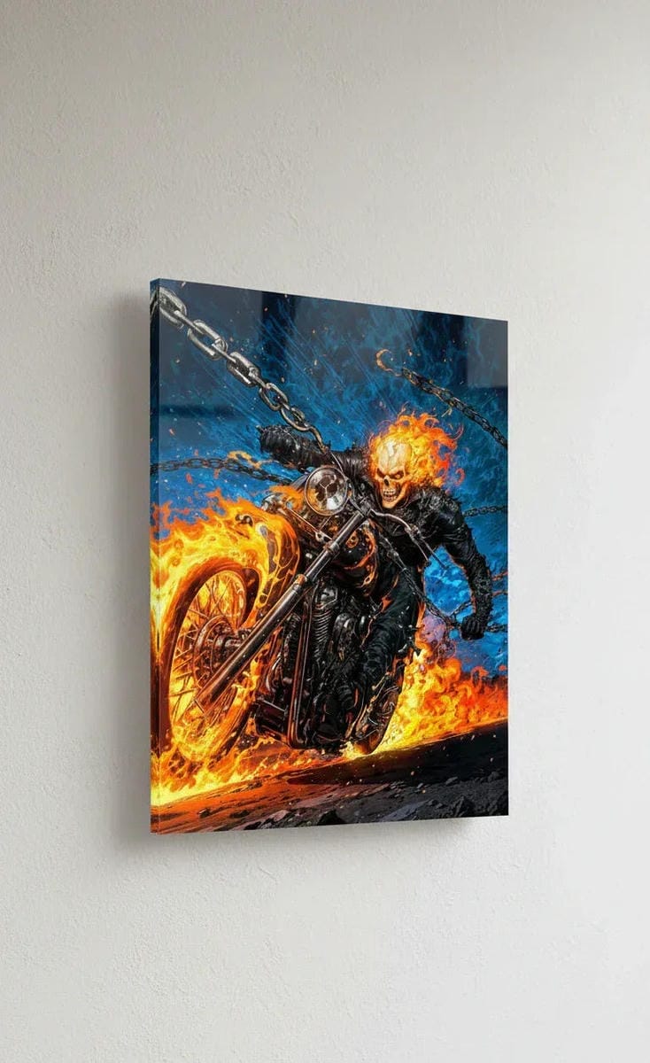 Ghost Rider Acrylic Wall Poster