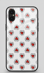 Mini Love Doodle glass phone case, Off Finds