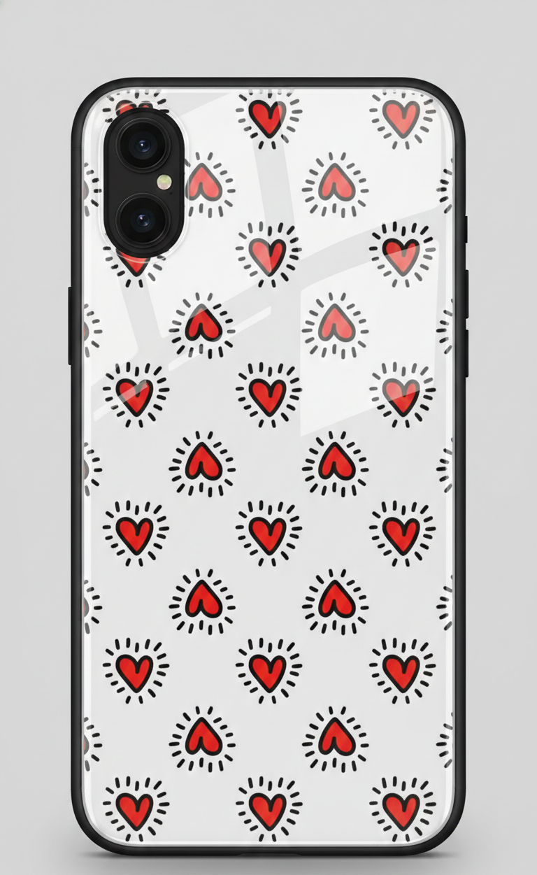 Mini Love Doodle Glass Case