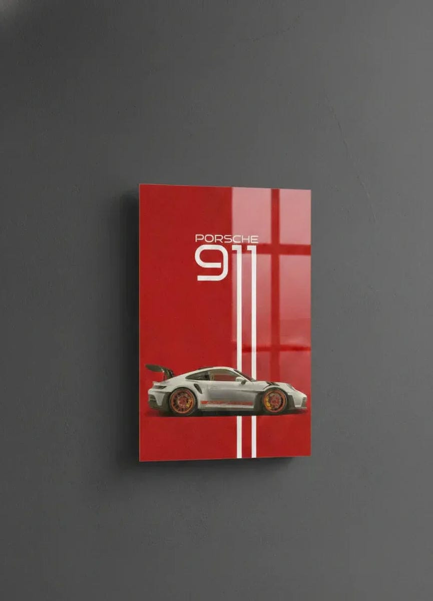 Porsche 911 GT3 RS Acrylic Wall Poster