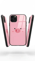 Pink Piggy Glass Case