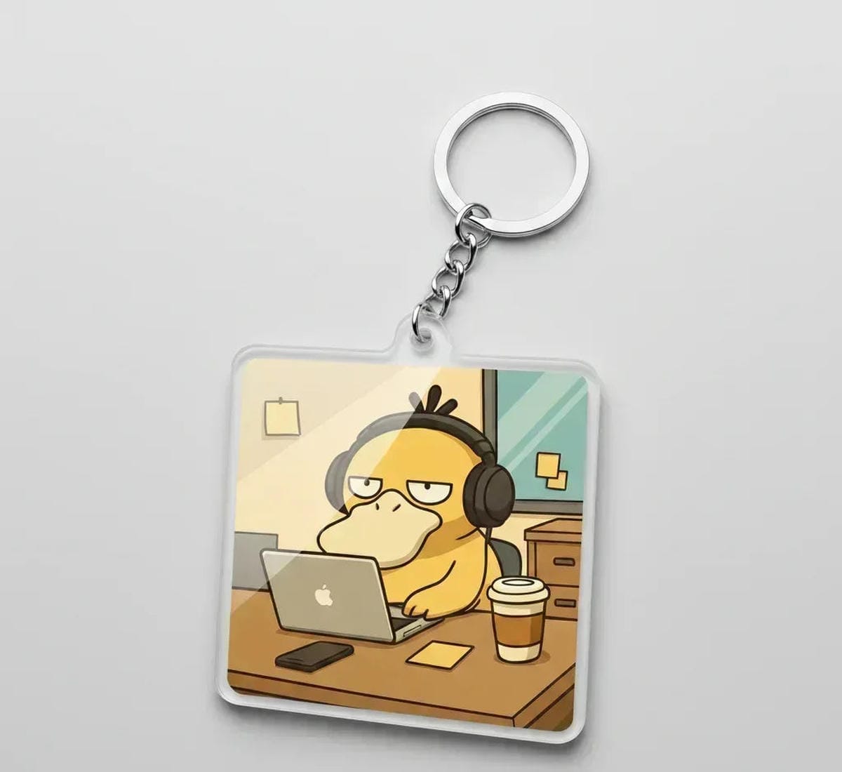 "Office Grind" Psyduck Keychain