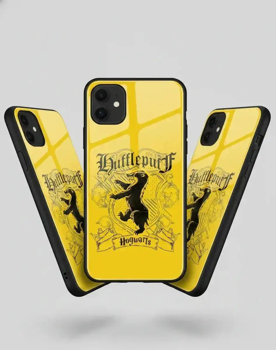 Hufflepuff Crest Glass Case