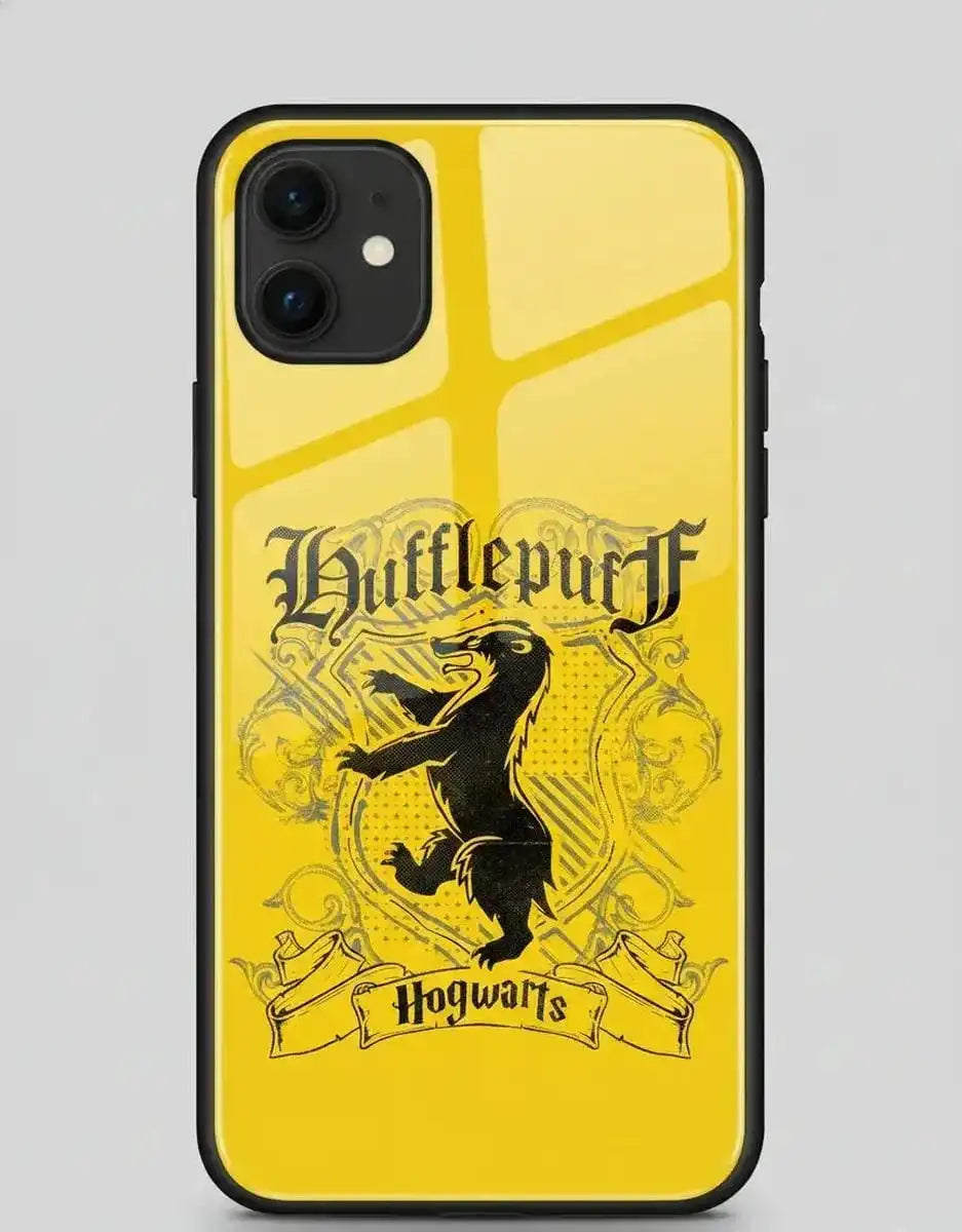 Hufflepuff Crest Glass Case