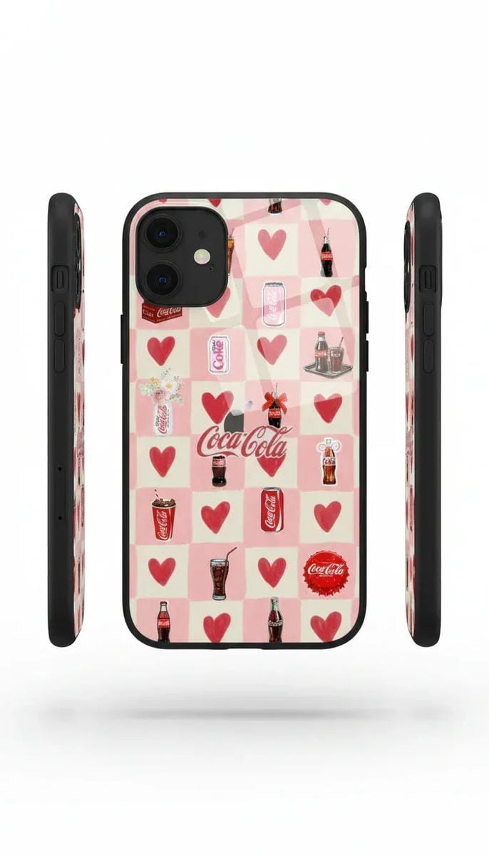 Fizzy Hearts Retro Glass Case