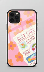 Kind Mind Self-Care glass phone case, Off Finds
