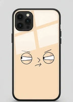 Stewie Skeptic glass phone case, Off Finds