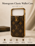 Monogram Classic Wallet Case – Button Flap