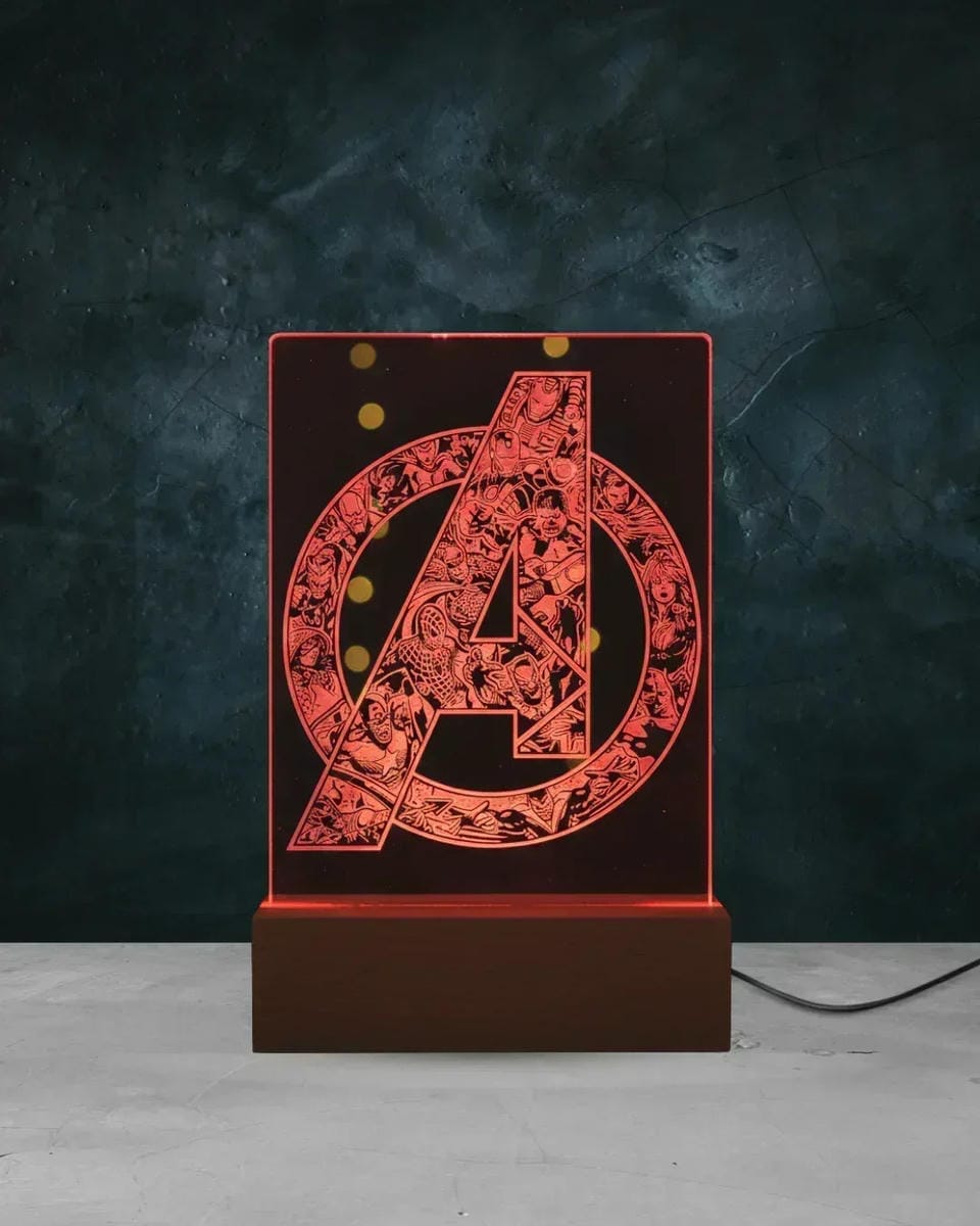 Avengers Comic Mosaic LED Lamp