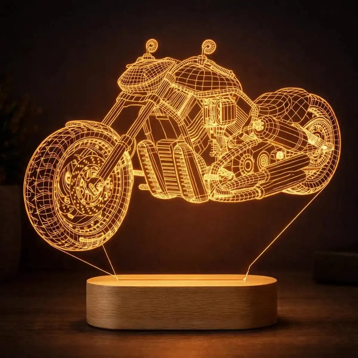 Neon Bike 3D Lamp