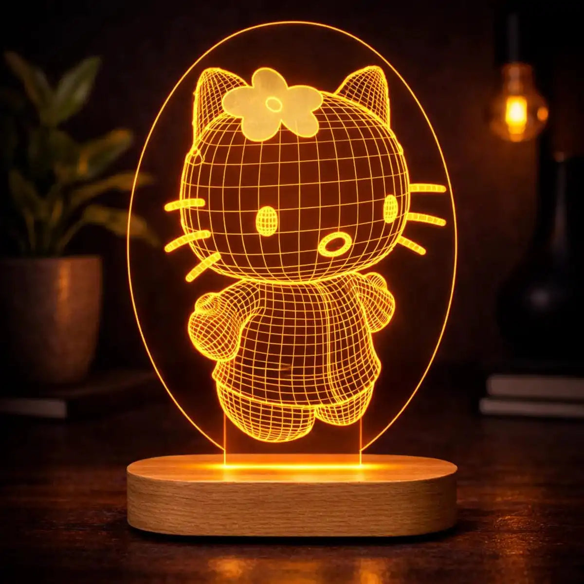 3D Cute Hello Kitty Lamp